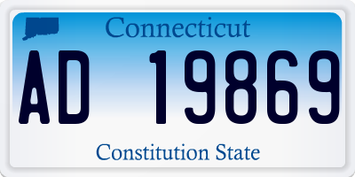 CT license plate AD19869