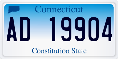 CT license plate AD19904