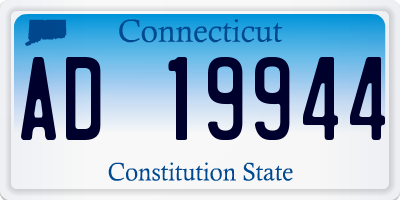 CT license plate AD19944
