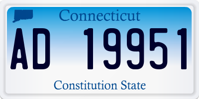 CT license plate AD19951
