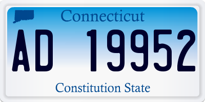 CT license plate AD19952