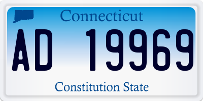 CT license plate AD19969
