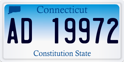CT license plate AD19972