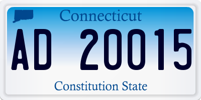 CT license plate AD20015
