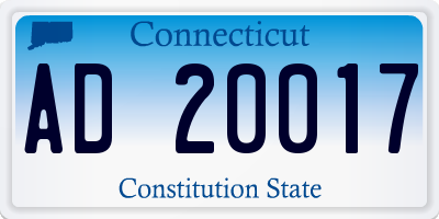 CT license plate AD20017
