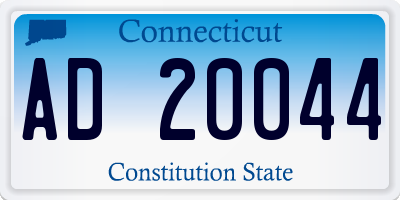 CT license plate AD20044