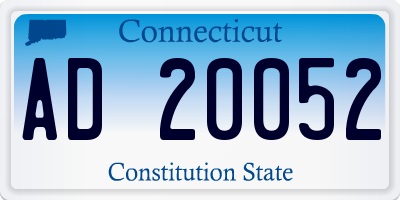 CT license plate AD20052