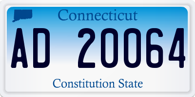 CT license plate AD20064