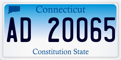 CT license plate AD20065