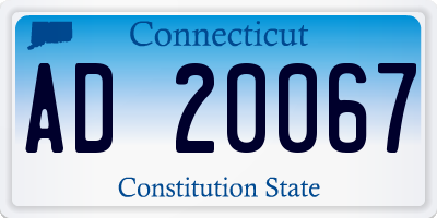 CT license plate AD20067