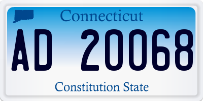 CT license plate AD20068