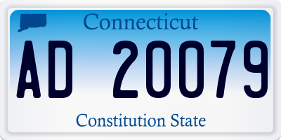 CT license plate AD20079