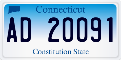 CT license plate AD20091