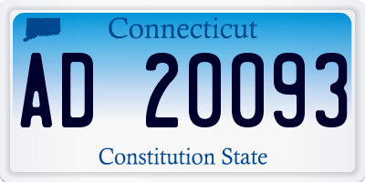 CT license plate AD20093