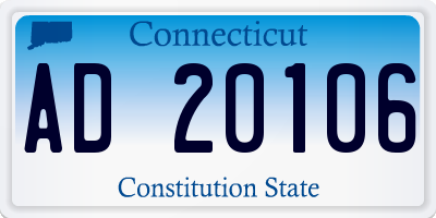 CT license plate AD20106