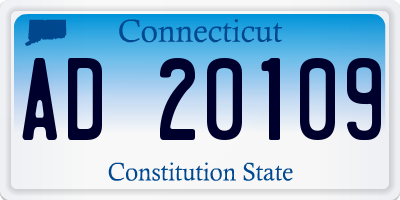 CT license plate AD20109