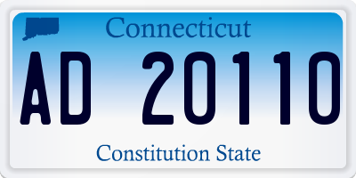 CT license plate AD20110