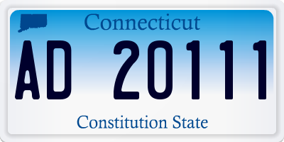 CT license plate AD20111