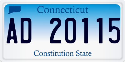 CT license plate AD20115