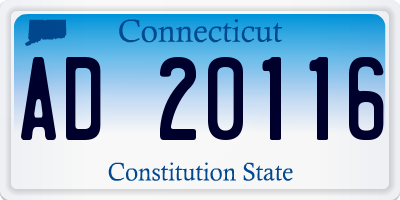 CT license plate AD20116