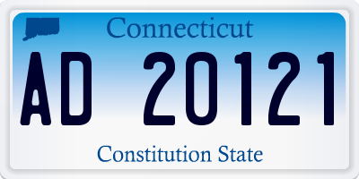 CT license plate AD20121