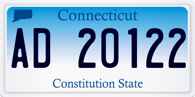 CT license plate AD20122