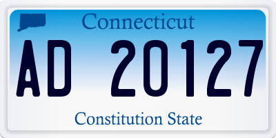 CT license plate AD20127