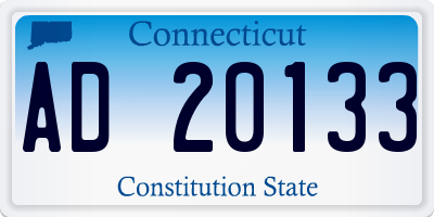 CT license plate AD20133