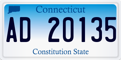 CT license plate AD20135