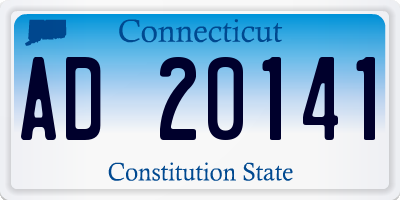 CT license plate AD20141