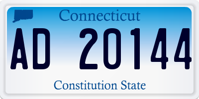 CT license plate AD20144