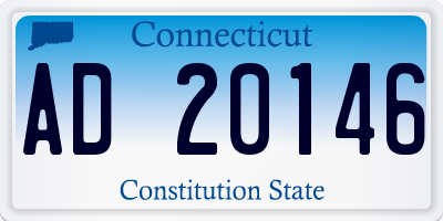 CT license plate AD20146