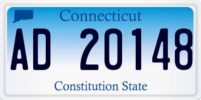 CT license plate AD20148