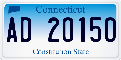 CT license plate AD20150