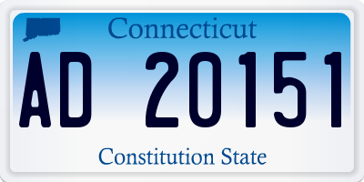 CT license plate AD20151