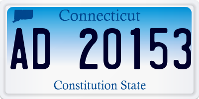 CT license plate AD20153