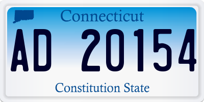 CT license plate AD20154