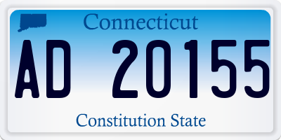 CT license plate AD20155