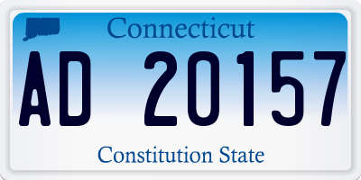 CT license plate AD20157