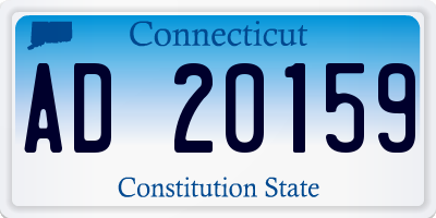 CT license plate AD20159