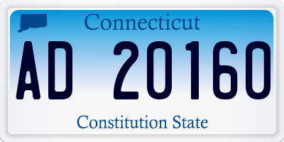 CT license plate AD20160