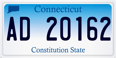 CT license plate AD20162