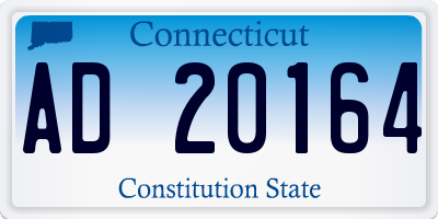 CT license plate AD20164