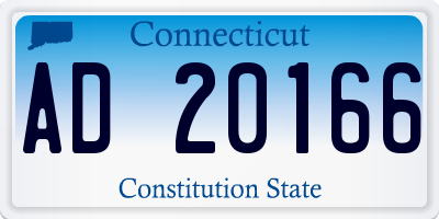 CT license plate AD20166