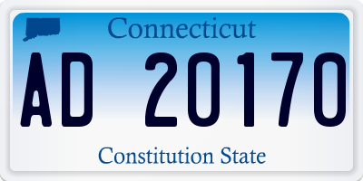 CT license plate AD20170