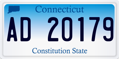 CT license plate AD20179