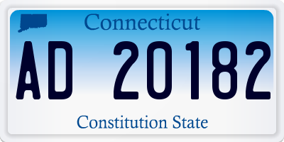 CT license plate AD20182