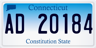 CT license plate AD20184