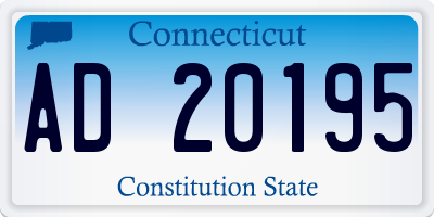 CT license plate AD20195