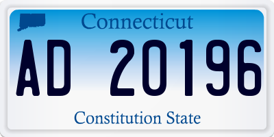 CT license plate AD20196
